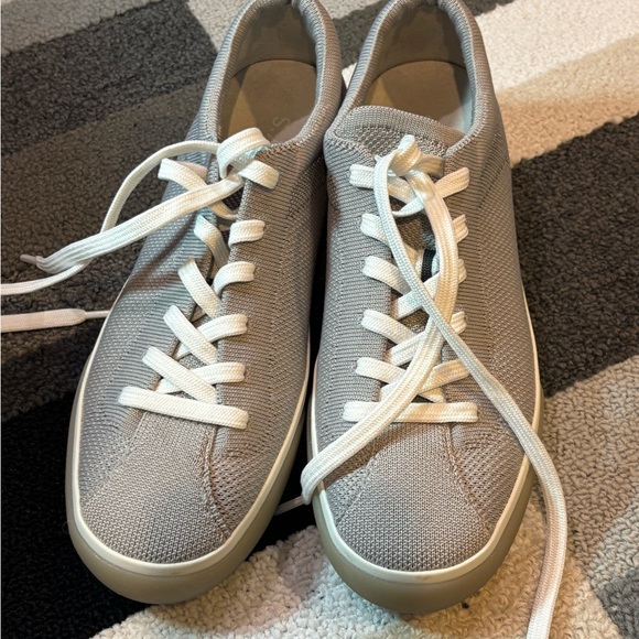 Rothys The Lace Up Shoes Women’s Size 7.5 Storm Gray Knit Breathable - Picture 5 of 8